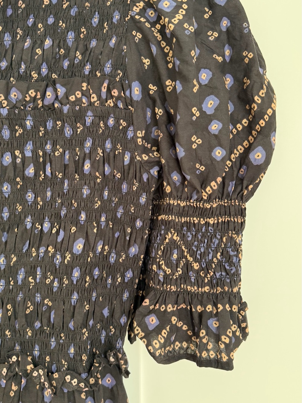 Sea New York Black Maxi Dress with Gold and Blue Print - Picture 3 of 3